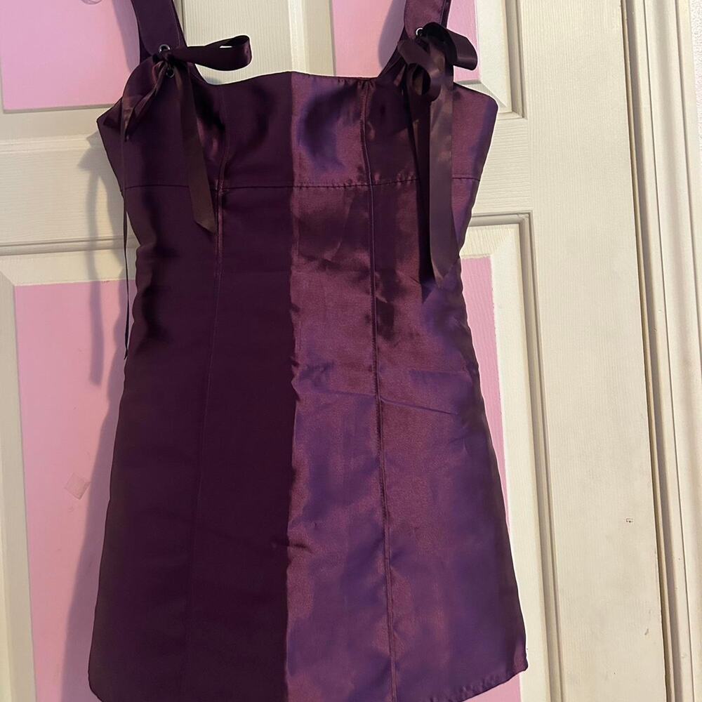 Purple bodycon mini dress